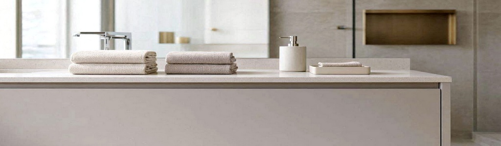 Landscape photo of a clean modern bathroom symbolizing efficient digestion and reduced stool volume on carnivore.